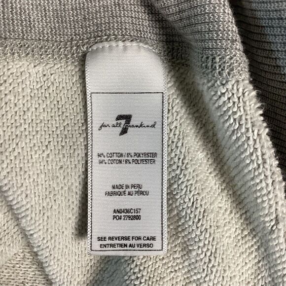 7 For All Mankind Tucked Sleeve Women’s Crewneck Pullover Large Relaxed Boho - Picture 12 of 16